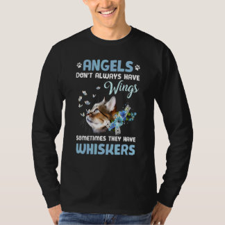 Niedliche Katzenschmetterlinge Blume Angels Nicht  T-Shirt