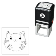 niedliche Katzenselbstkatzenfarbe Gummi Briefmarke