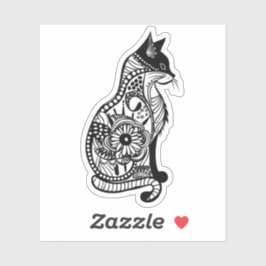 Niedliche Katzenskizze II Aufkleber