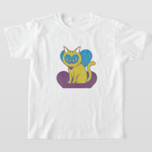 Niedliche Katzenstruktur IN Retro 90 Designs T-Shirt