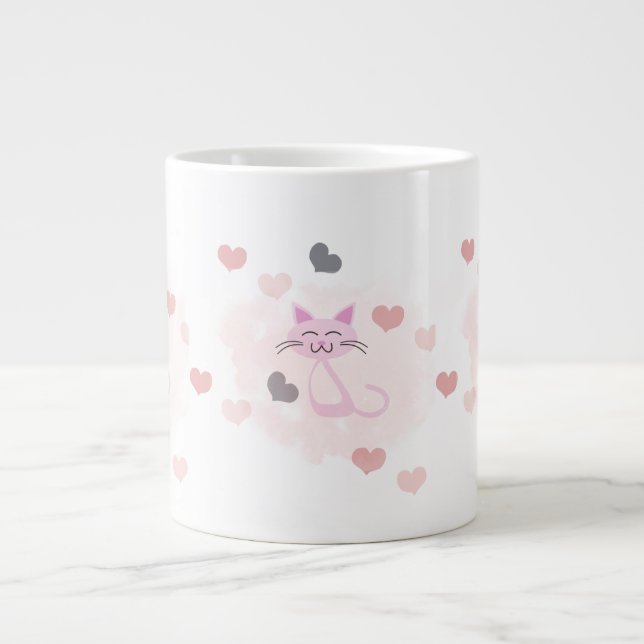 Niedliche KatzenTasse Jumbo-Tasse (Vorderseite)