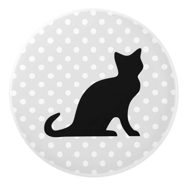 Niedliche Katzentür und Drehknöpfe der Keramik DIY Keramikknauf (Vorderseite)