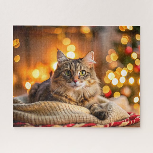 Niedliche Katzenunterkunft auf einer gemütlichen W Puzzle (Horizontal)