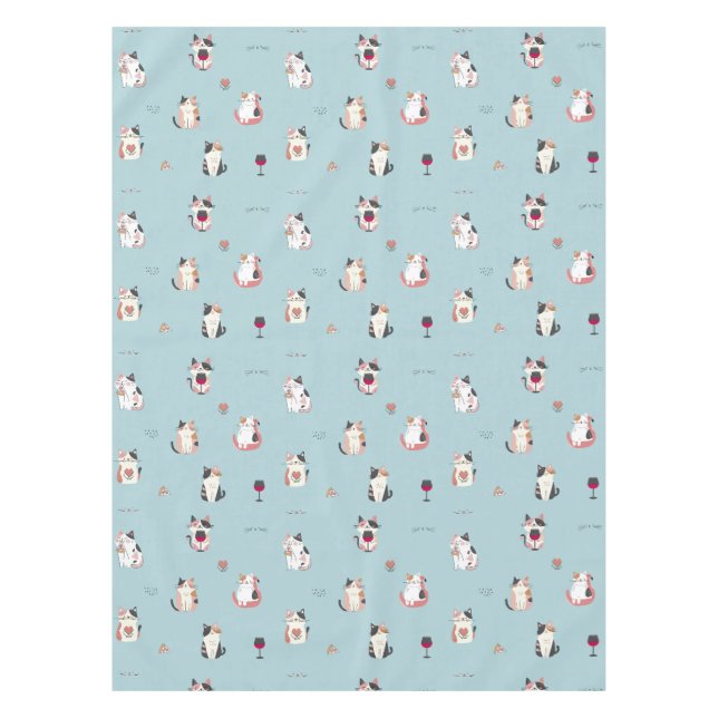 Niedliche Katzenwelse Tischdecke (Vorderseite)