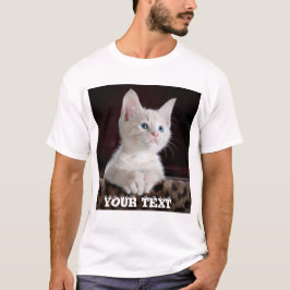 Niedliche Katzenzugehörigkeit Hinzufügen von Foto T-Shirt