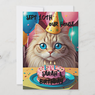 NIEDLICHE KATZGEBIRTHTAGSPARTEIENEINLAGEN EINLADUNG