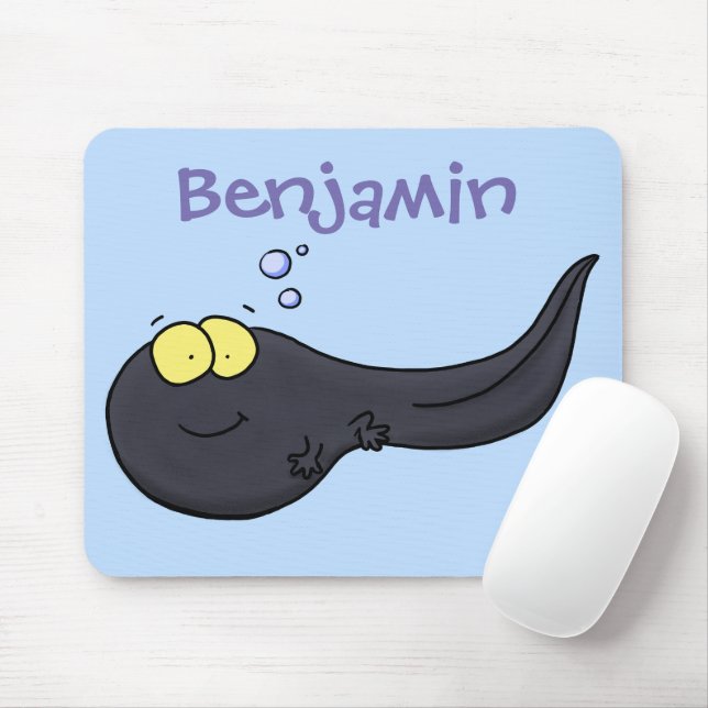 Niedliche Kaulquappen-Cartoon-Abbildung Mousepad (Mit Mouse)