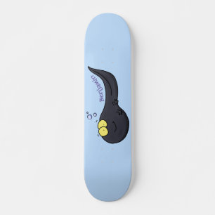 Niedliche Kaulquappen-Cartoon-Abbildung Skateboard
