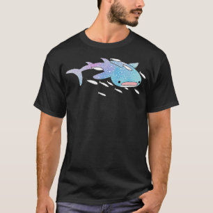 Niedliche Kawaii-Ästhetik Blaue Weidenhai-Ozeanges T-Shirt
