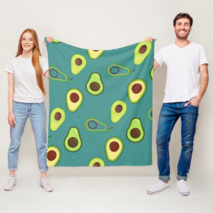 Niedliche Kawaii Avocado Steigung Muster Fleecedecke