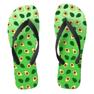 Niedliche Kawaii Avocado Steigung Muster Flip Flops
