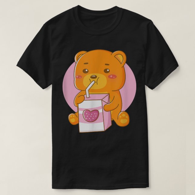 Niedliche Kawaii Bären Lieben Bubble Tee (Design vorne)