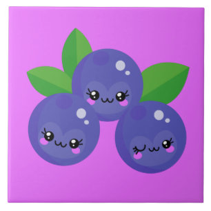 niedliche Kawaii Blaubeeren Dekoration Küche Fliese