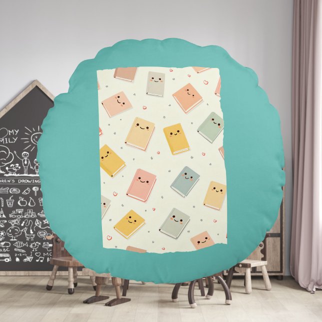 Niedliche Kawaii Bücher Rundkissen Rundes Kissen (Von Creator hochgeladen)