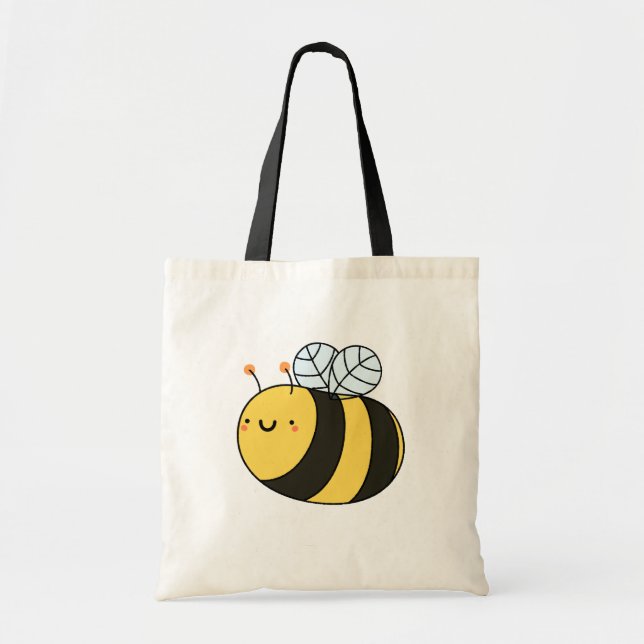 Niedliche Kawaii Bumble Bee Tragetasche (Vorne)