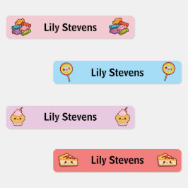Niedliche Kawaii Candy Kids Labels Etiketten