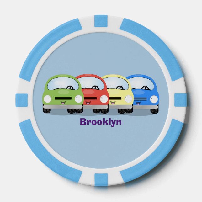 Niedliche Kawaii-Cartoon Pokerchips (Vorderseite)