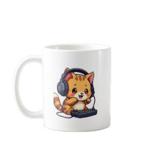 Niedliche Kawaii Cat Playing Video Games - Adorabl