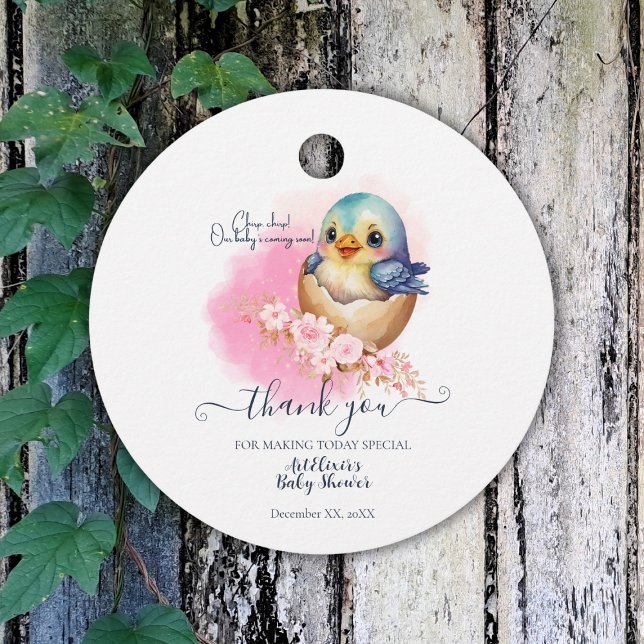 Niedliche Kawaii Egg Bird Elegante Floral Baby Dus Geschenkanhänger (Von Creator hochgeladen)