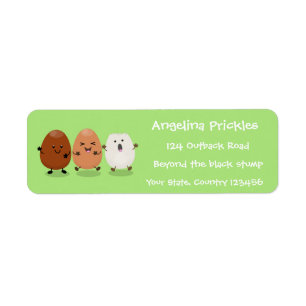 Niedliche Kawaii-Eier — lustige Cartoon-Illustrati