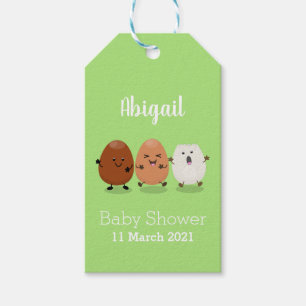 Niedliche Kawaii-Eier — lustige Cartoon-Illustrati Geschenkanhänger