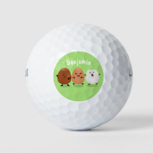 Niedliche Kawaii-Eier — lustige Cartoon-Illustrati Golfball