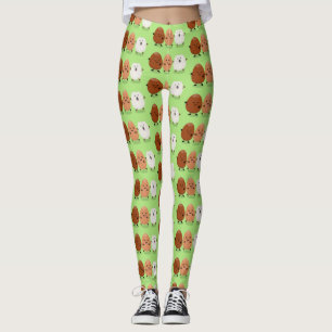 Niedliche Kawaii-Eier — lustige Cartoon-Illustrati Leggings