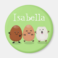 Niedliche Kawaii-Eier — lustige Cartoon-Illustrati