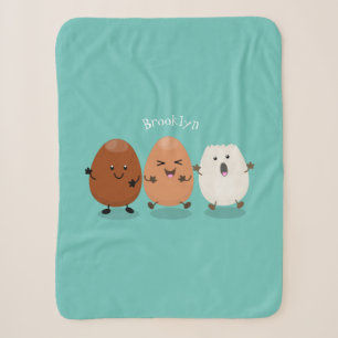 Niedliche Kawaii-Eier — lustige Cartoon-Illustrati Sherpadecke
