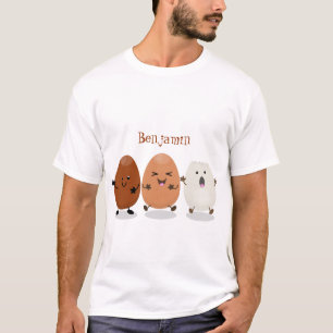 Niedliche Kawaii-Eier — lustige Cartoon-Illustrati T-Shirt