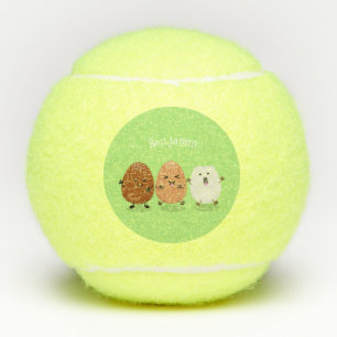 Niedliche Kawaii-Eier — lustige Cartoon-Illustrati Tennisbälle