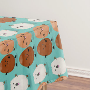Niedliche Kawaii-Eier — lustige Cartoon-Illustrati Tischdecke