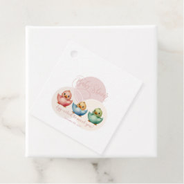 Niedliche Kawaii Eier Vögel Pastellfarben Babydusc Geschenkanhänger