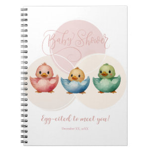 Niedliche Kawaii Eiervögel Pastellfarben Kinderdus Notizblock