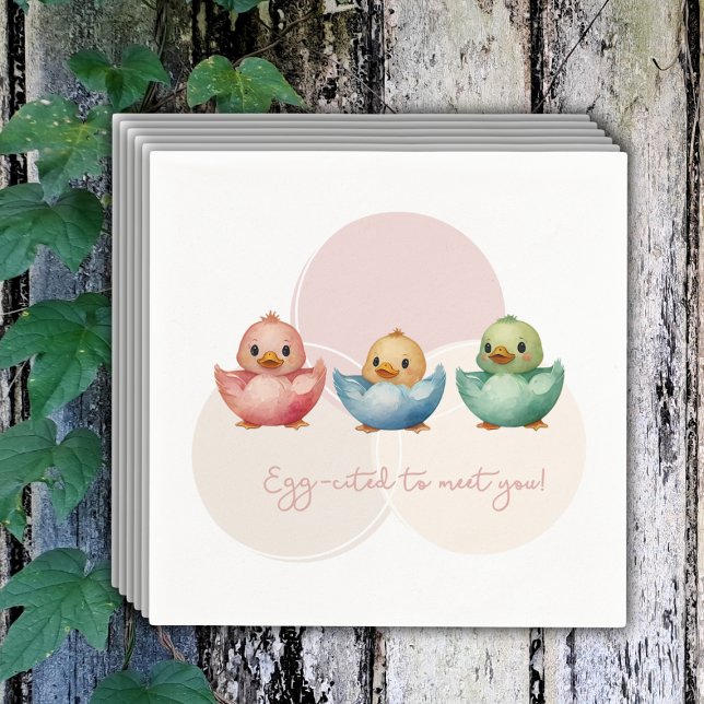 Niedliche Kawaii Eiervögel Pastellfarben Kinderdus Serviette (Von Creator hochgeladen)