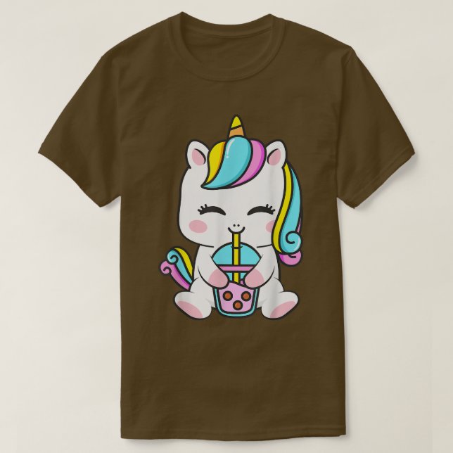 Niedliche Kawaii Einicorn Boba Bubble Tee Anime fo (Design vorne)