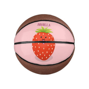 Niedliche Kawaii Erdbeere Cartoon Abbildung Mini Basketball