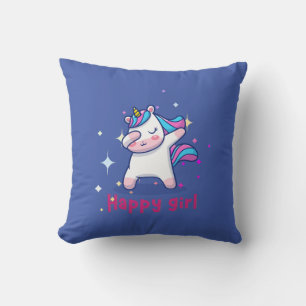 Niedliche Kawaii farbenfrohe Regenbogen Einhorn Ha Kissen
