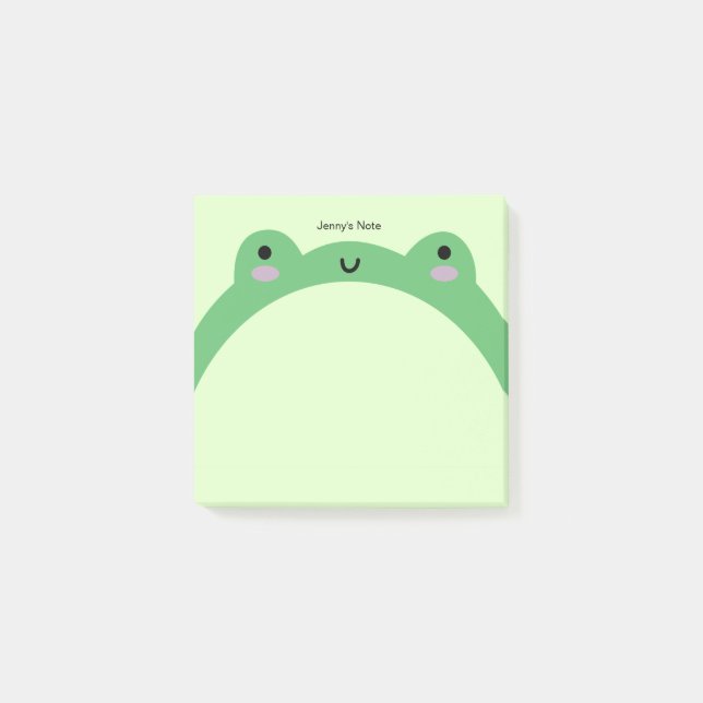 Niedliche Kawaii Frog-Tierspezies Post-it Klebezettel (Vorderseite)