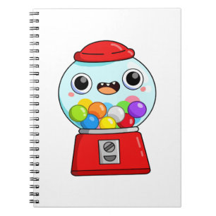 Niedliche Kawaii-Gummiballmaschine Notizblock
