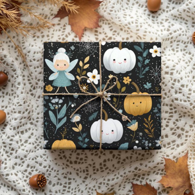 Niedliche Kawaii Halloween Fairy und Pastel Pumpki Geschenkpapier Set (Von Creator hochgeladen)
