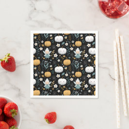 Niedliche Kawaii Halloween Fairy und Pastel Pumpki Serviette