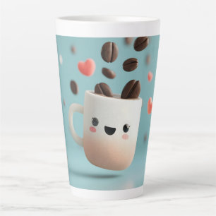 Niedliche Kawaii Kaffeemaschine Tasse mit schwimme