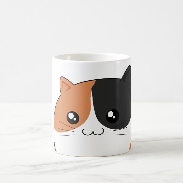 Niedliche Kawaii Kaliko Kittykatze Tasse (Mittel)