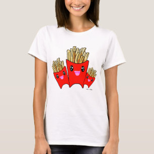 Niedliche kawaii-Kartoffel Pommes frites Feinschme T-Shirt