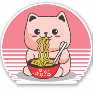 Niedliche Kawaii-Katze Aufkleber