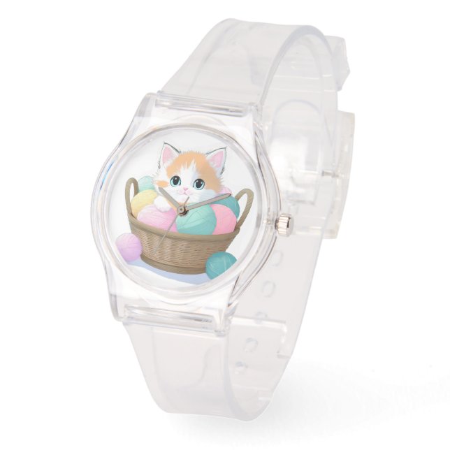 Niedliche Kawaii-Katze eWatch Armbanduhr (Winkel)