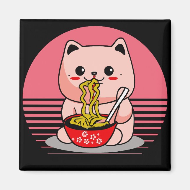 Niedliche Kawaii-Katze Magnet (Vorne)