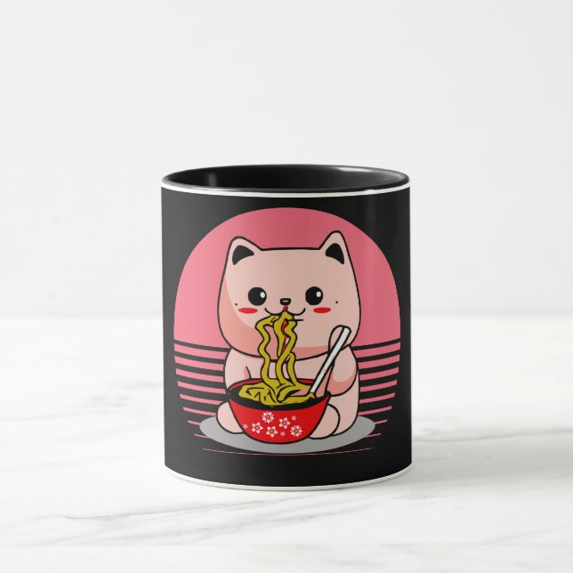 Niedliche Kawaii-Katze Tasse (Zentrum)
