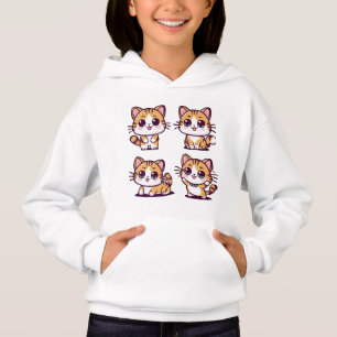 Niedliche Kawaii-Katzen, die Hoodie